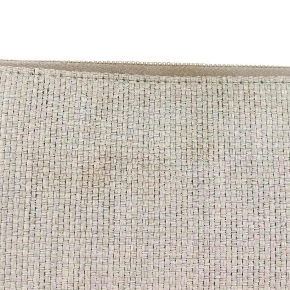 CHANEL Clutch Bag Canvas Gray CC Auth 148530M - Picture 4 of 14